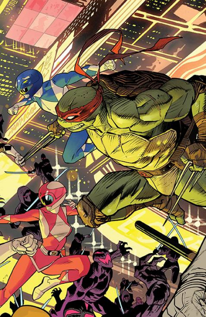 Mighty Morphin Power Rangers / Teenage Mutant Ninja Turtles II #1 (Connecting Mora Cover)