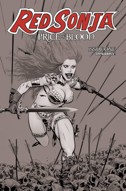 Red Sonja: The Price of Blood #1 (10 Copy Golden B&W Cover)