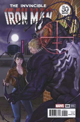 Invincible Iron Man #599 (Akcho Venom Cover)