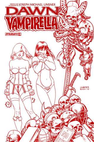 Dawn / Vampirella #4 (25 Copy Linsner Red Cover)