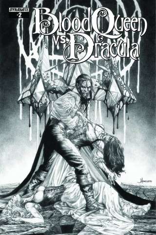 Blood Queen vs. Dracula #2 (10 Copy Anacleto B&W Cover)