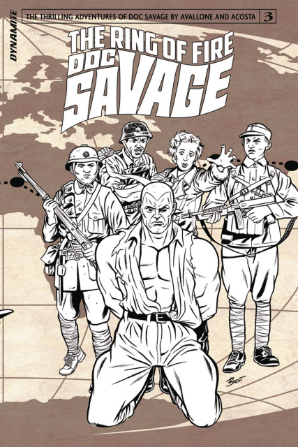 Doc Savage: The Ring of Fire #3 (10 Copy B&W Cover)