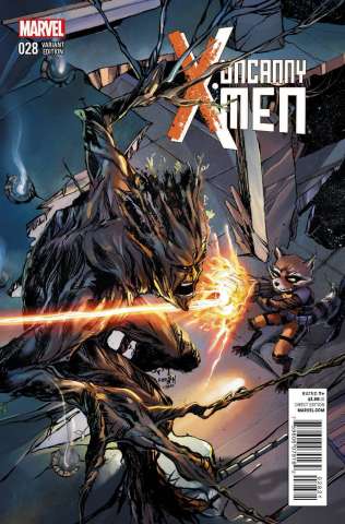 Uncanny X-Men #28 (Rocket Racoon & Groot Kristantina Cover)