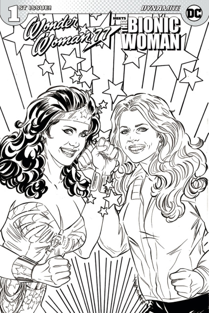 Wonder Woman '77 Meets The Bionic Woman #1 (Coloring Book Cover)