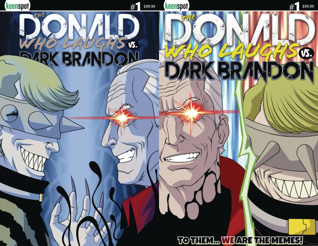 The Donald Who Laughs vs. Dark Brandon #1 (Metal Flip Cover)