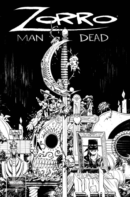 Zorro: Man of the Dead #4 (Murphy B&W Cover)