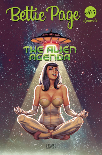 Bettie Page: The Alien Agenda #5 (Linsner Cover)