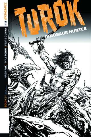 Turok: Dinosaur Hunter #12 (10 Copy Sears B&W Cover)