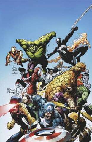 Marvel Super Heroes: Secret Wars - Battleworld #1 (100 Copy Stegman Virgin Cover)