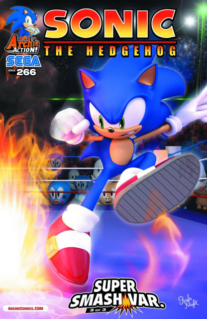 Sonic the Hedgehog #266 (Super Smash Cover)
