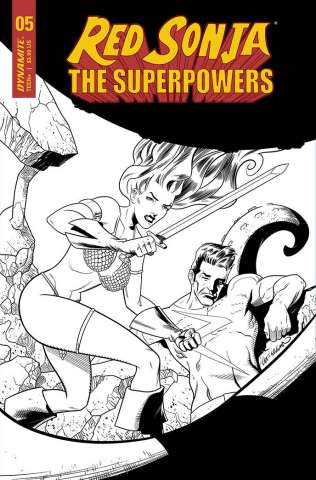 Red Sonja: The Superpowers #5 (11 Copy Davila B&W Cover)