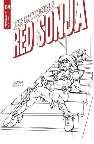 The Invincible Red Sonja #4 (25 Copy Linsner Line Art Cover)