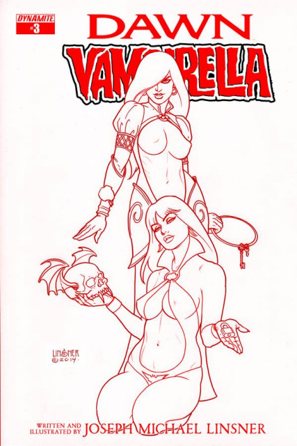 Dawn / Vampirella #3 (25 Copy Linsner Red Cover)