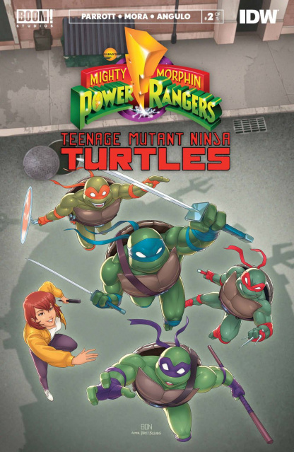 Mighty Morphin Power Rangers / Teenage Mutant Ninja Turtles II #2 (Bernardo Cover)
