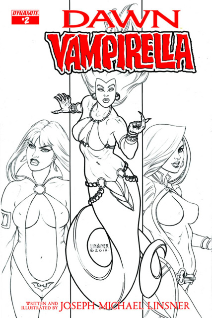 Dawn / Vampirella #2 (10 Copy Linsner B&W Cover)