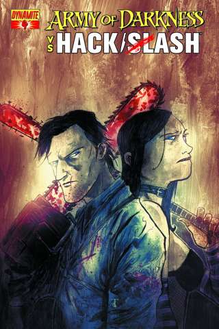 Army of Darkness vs. Hack/Slash #4 (Templesmith Cover)