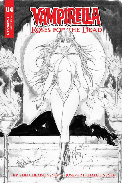 Vampirella: Roses for the Dead #4 (10 Copy Tucci B&W Cover)