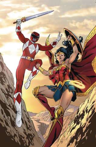 Justice League / Power Rangers #1 (Wonder Woman / Red Ranger Cover)