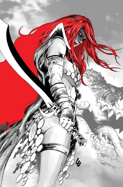 Red Sonja: Black, White, Red #3 (Lau Virgin Cover)