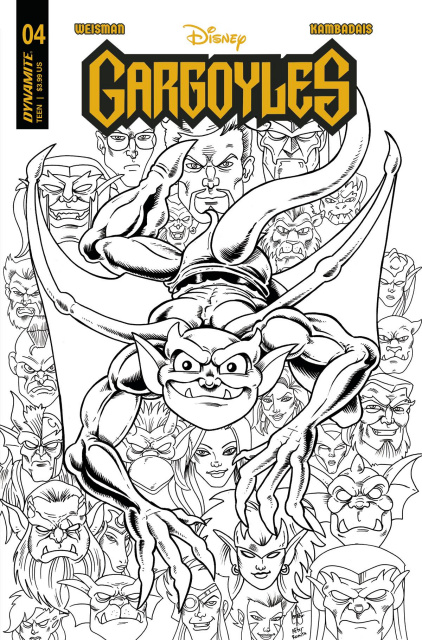 Gargoyles #4 (7 Copy Haeser Line Art Cover)