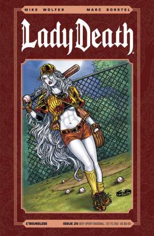 Lady Death #25 (Sexy Sport Baseball Cover)