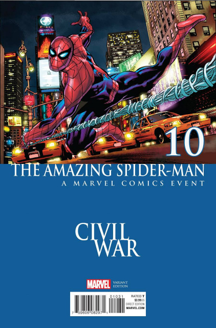 The Amazing Spider-Man #10 (Perkins Civil War Cover)