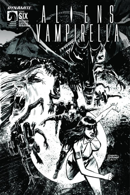 Aliens / Vampirella #6 (15 Copy B&W Cover)