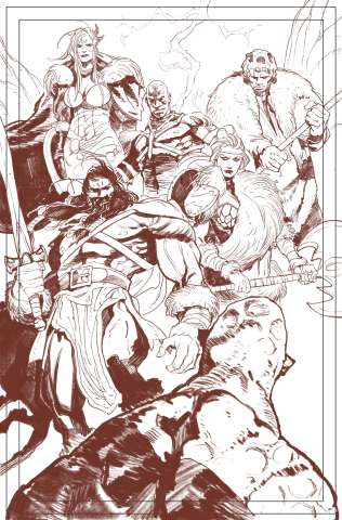 The Mighty Barbarians #1 (7 Copy Foc Gizzi Line Art Cover)