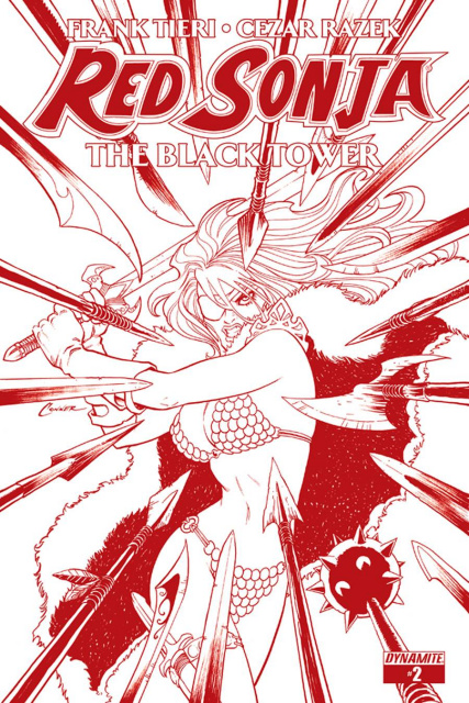 Red Sonja: The Black Tower #2 (Rare Conner Blood Red Cover)