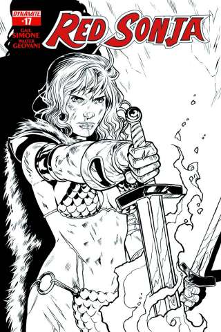 Red Sonja #17 (25 Copy Isaacs B&W Cover)