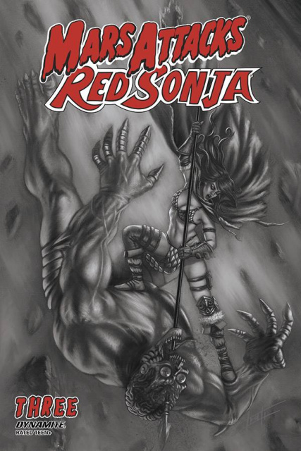 Mars Attacks / Red Sonja #3 (7 Copy Strati Sketch Dressed Cover)