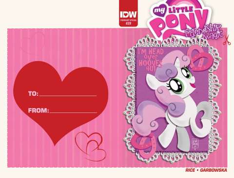 My Little Pony: Friendship Is Magic #39 (Valentine's Day Card Cover)