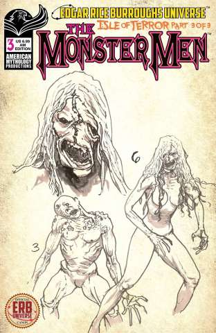 The Monster Men: Isle of Terror #3 (Design Art Cover)
