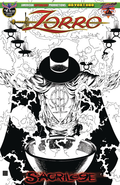 Zorro: Sacrilege #4 (Visions of Zorro B&W Cover)