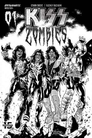 KISS: Zombies #1 (30 Copy Buchemi B&W Cover)