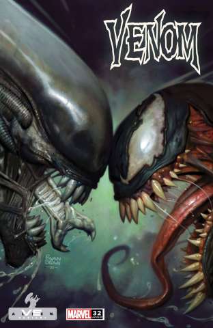 Venom #32 (Brown Marvel vs. Alien Cover)