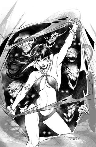 Vengeance of Vampirella #19 (15 Copy Segovia B&W Virgin Cover)