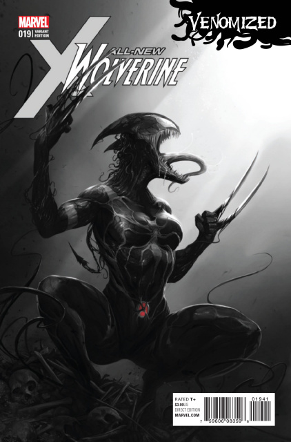 All-New Wolverine #19 (Mattina Venomized B&W Cover)