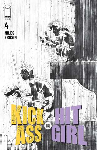 Kick-Ass vs. Hit-Girl #4 (B&W Romita Jr Cover)