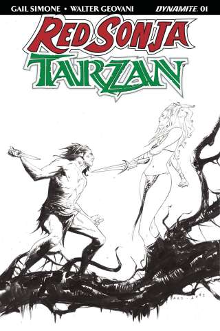 Red Sonja / Tarzan #1 (40 Copy Lee B&W Cover)