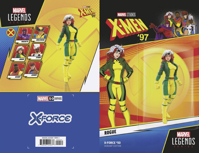 X-Force #50 (X-Men 97 Rogue Action Figure Cover)