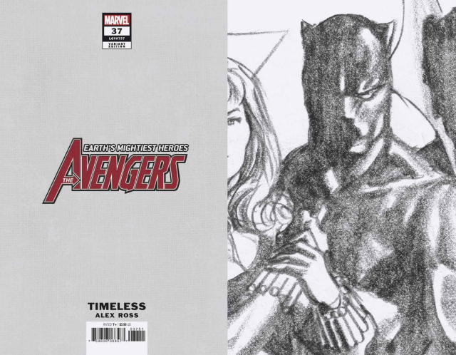Avengers #37 (Ross Black Panther Timeless Virgin Sketch Cover)