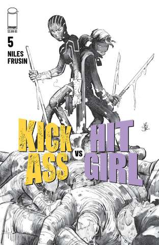 Kick-Ass vs. Hit-Girl #5 (B&W Romita Jr Cover)