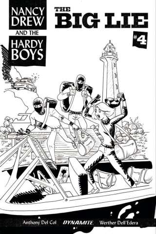 Nancy Drew and The Hardy Boys #4 (10 Copy Bullock B&W Cover)
