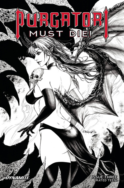 Purgatori Must Die! #3 (5 Copy Turner B&W Cover)