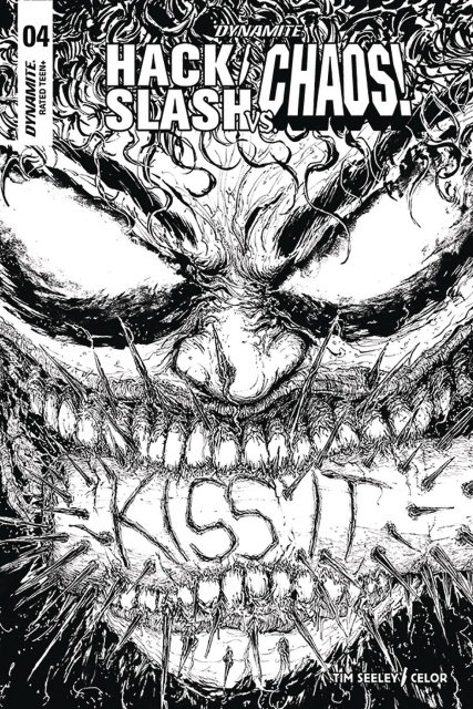 Hack/Slash vs. Chaos! #4 (20 Copy La Mantia B&W Cover)