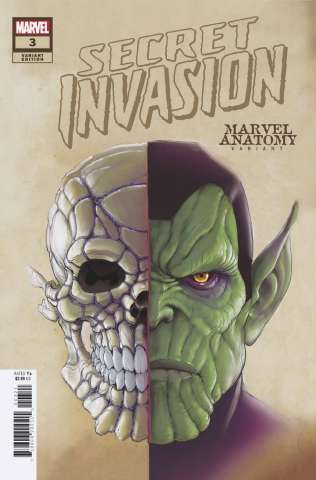Secret Invasion #3 (Marvel Anatomy Lobe Cover)