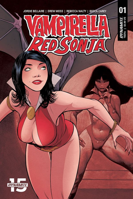 Vampirella / Red Sonja #1 (Moss Then & Now Cover)