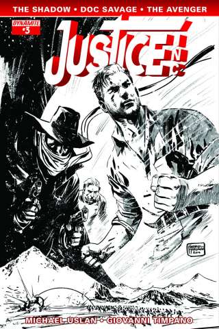 Justice, Inc. #3 (10 Copy Hardman B&W Cover)