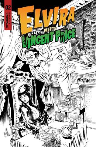 Elvira Meets Vincent Price #2 (25 Copy Acosta Line Art Cover)